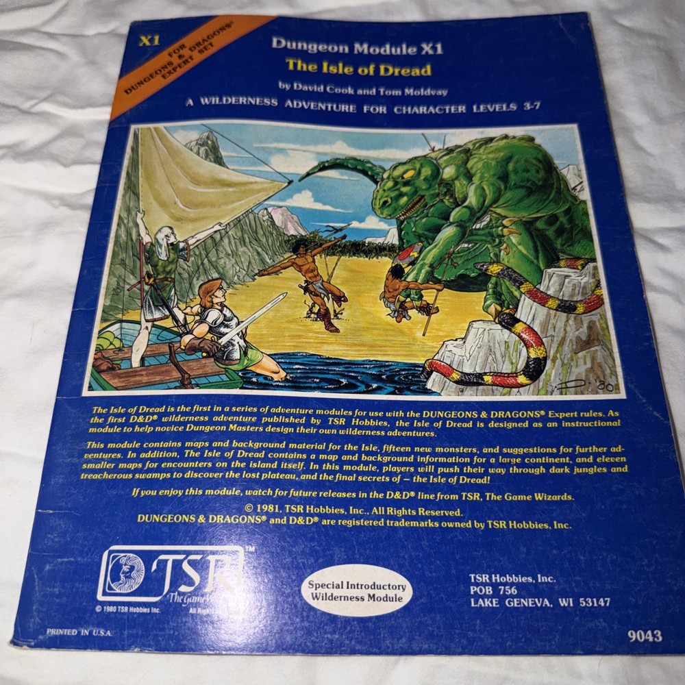 Advanced Dungeons and Dragons X1 Isle of Dread