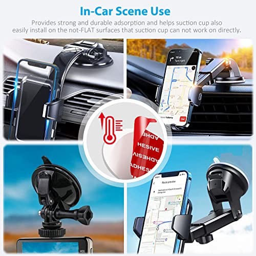 Very High Bond Sticky Adhesive, 6 Pack Dashboard Pad Mounting Disk Adhesive