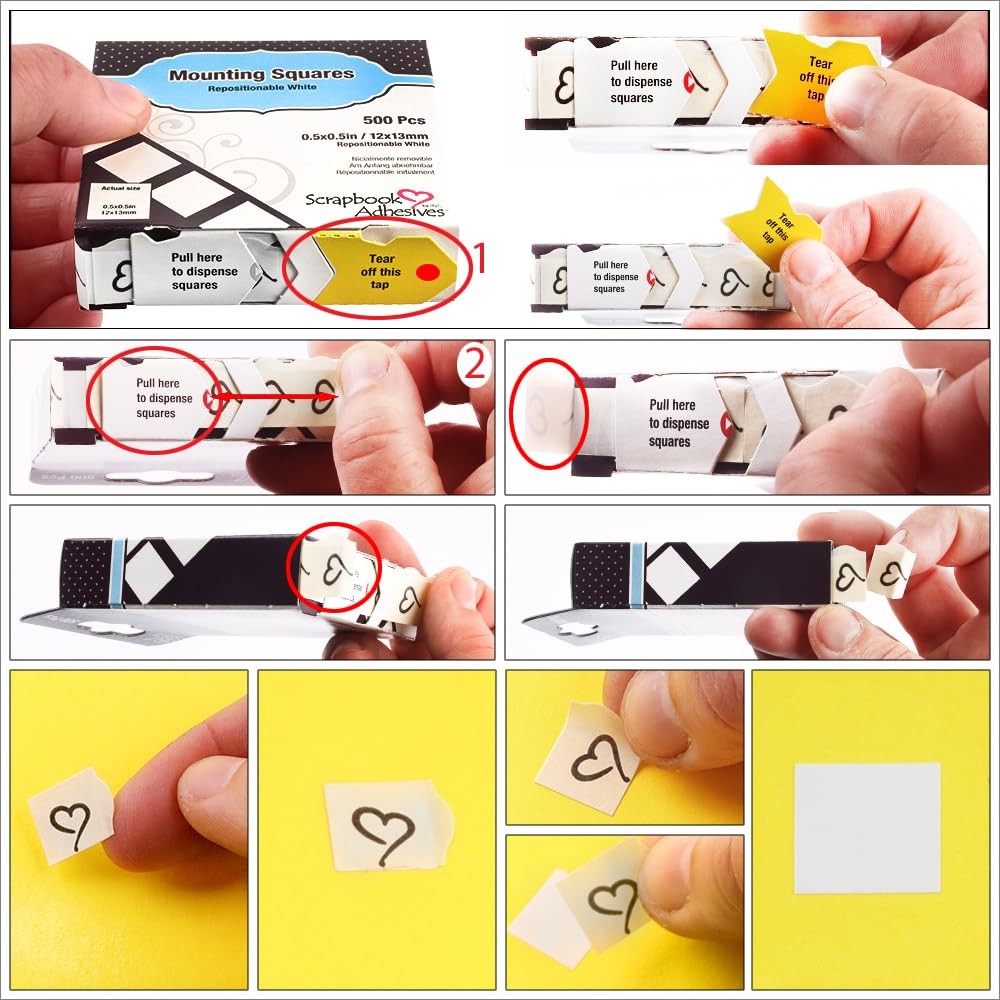 by 3L Mounting Squares Permanent, White
