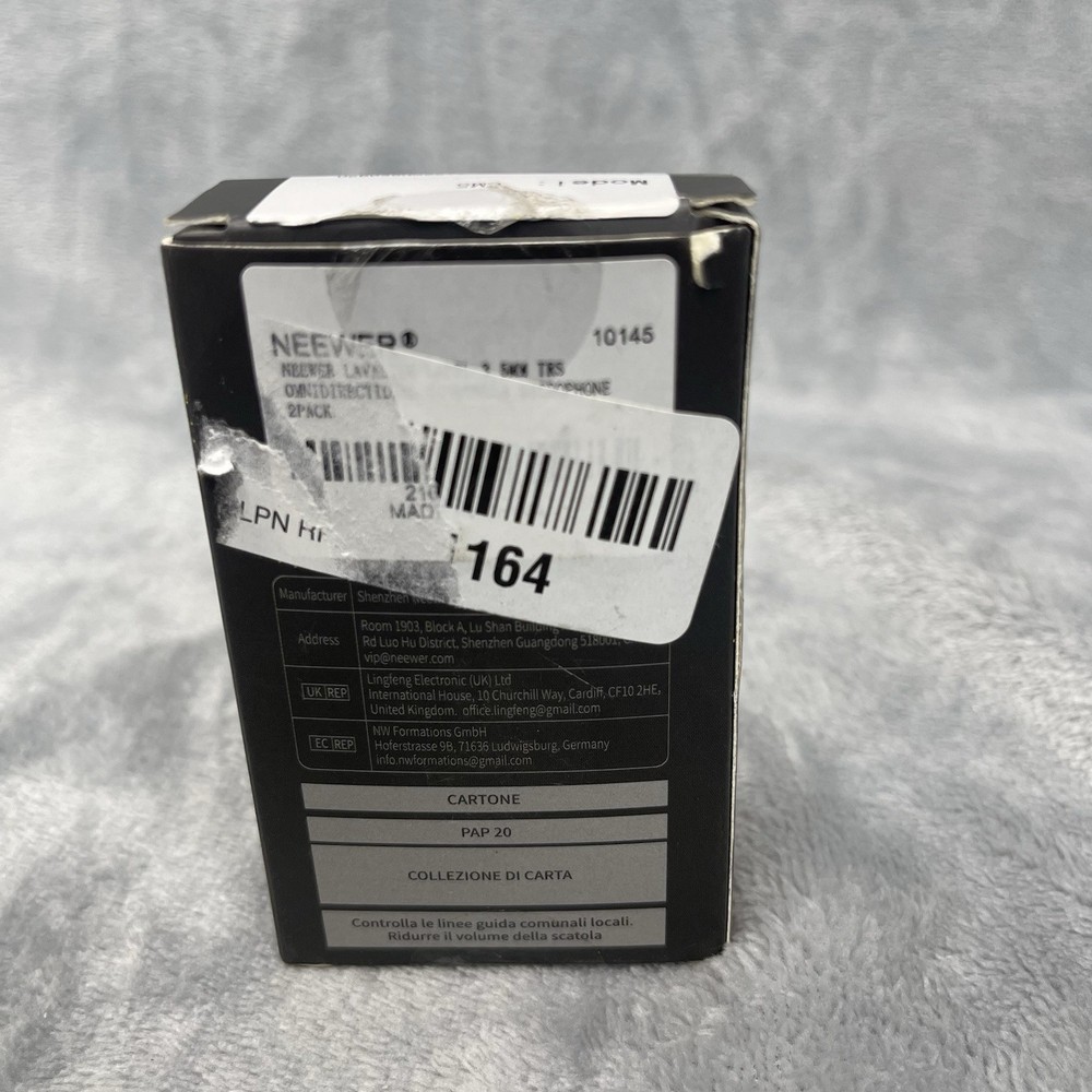 Neewer CM5 Lavalier Lapel Omnidirectional Microphone Black 2PCS