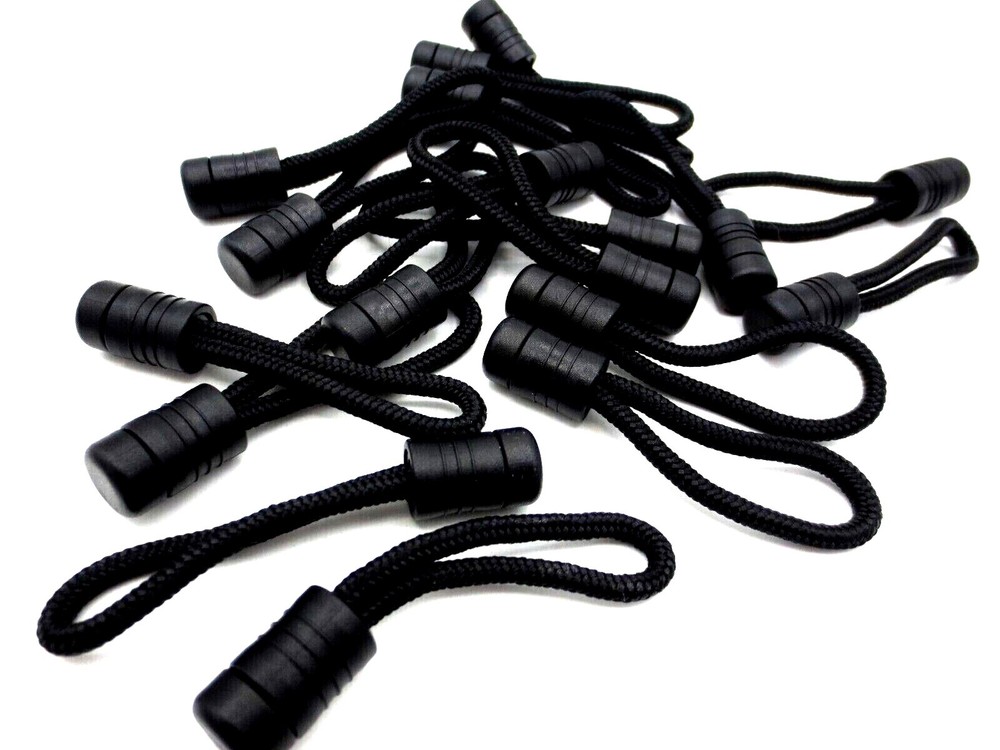 Zipper Pull Tab 2" Long 1/8" Thick Cord, Easy Grip Zip Pull Tag, Free Shipping!