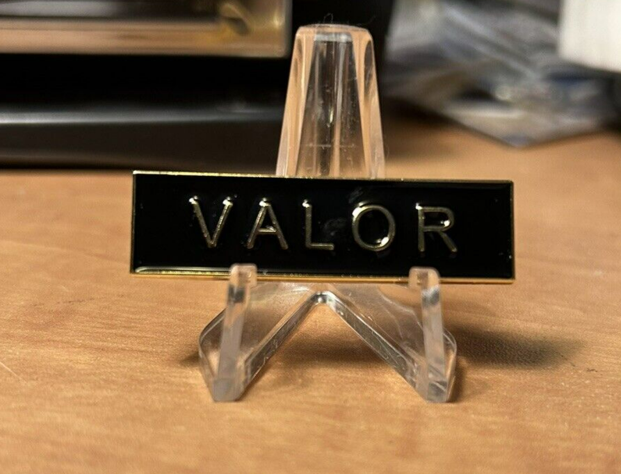 Enamel Commendation Ribbon "Valor" (Police, Fire, Security, Scouts)