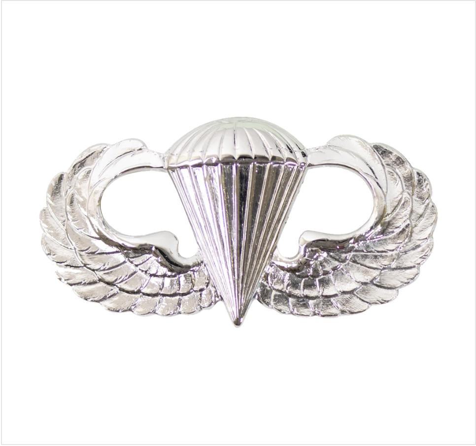 GENUINE U.S. BADGE: PARACHUTIST - REGULATION SIZE