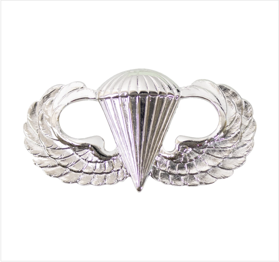 GENUINE U.S. BADGE: PARACHUTIST - REGULATION SIZE
