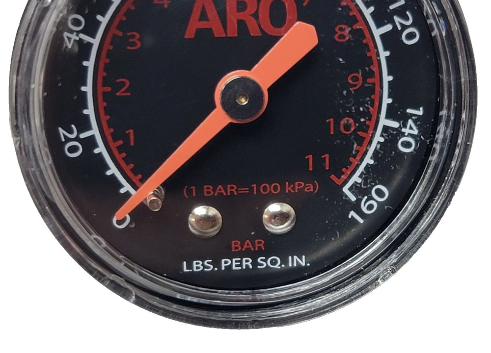 Aro Pressure Gauge, : 1/8" connection, 0-160 PSI range