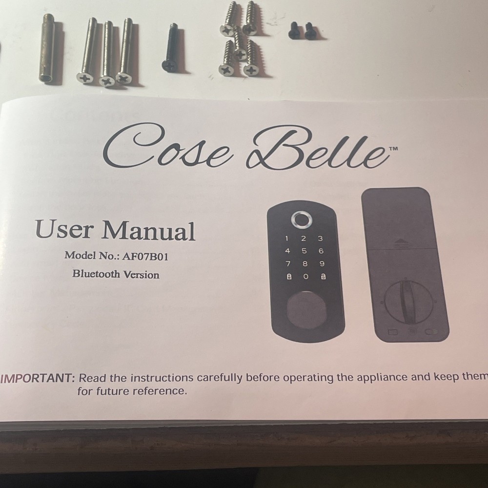 Code Belle Smart Deadbolt Lock Bluetooth (new)