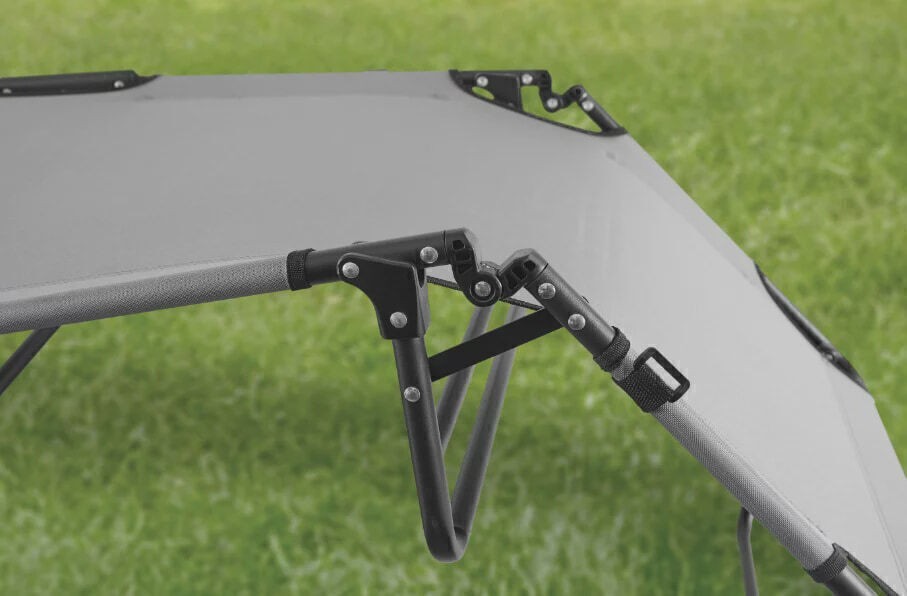 Folding Camping Cot Folding Portable Sleeping Bed Comfortable Support 300lb Gray