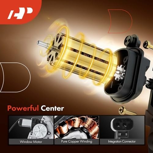 Electric Power Window Regulator with Motor Compatible with Front Driver (LH)