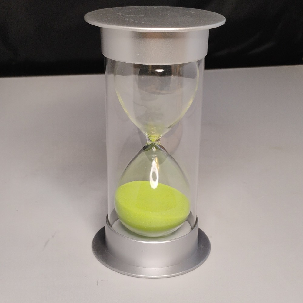Neon Green Sand Hourglass timer 10 Minutes Cool Kids Learning Math Tool Decor