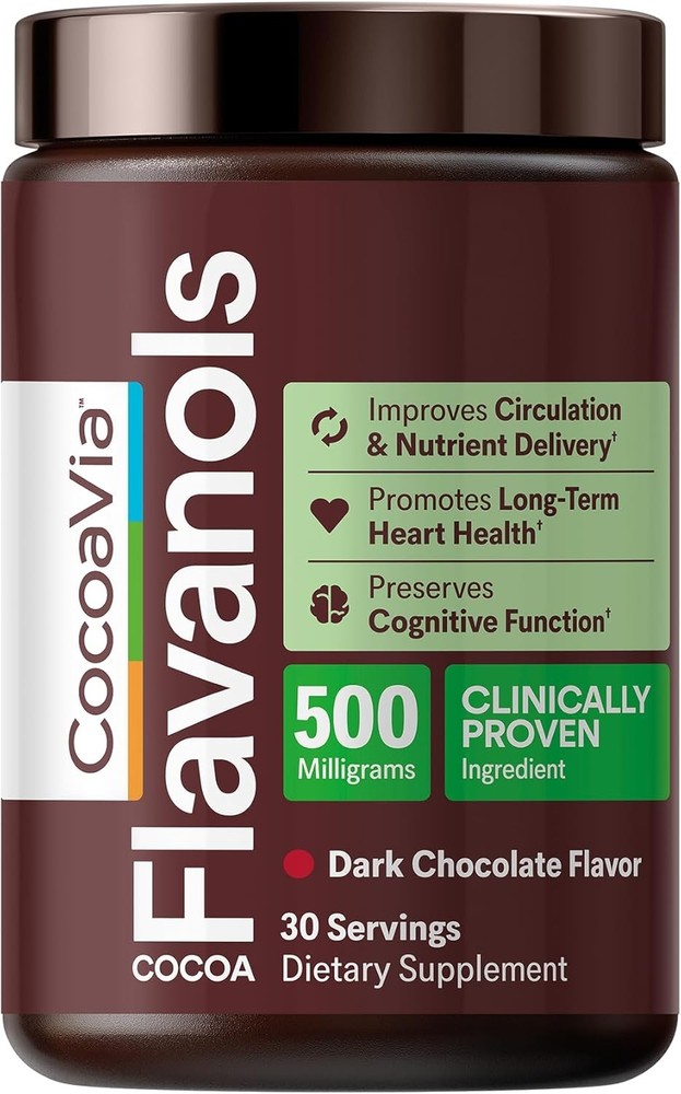 Cocoa Flavanols 500mg – Heart and Brain Support, High Flavanol