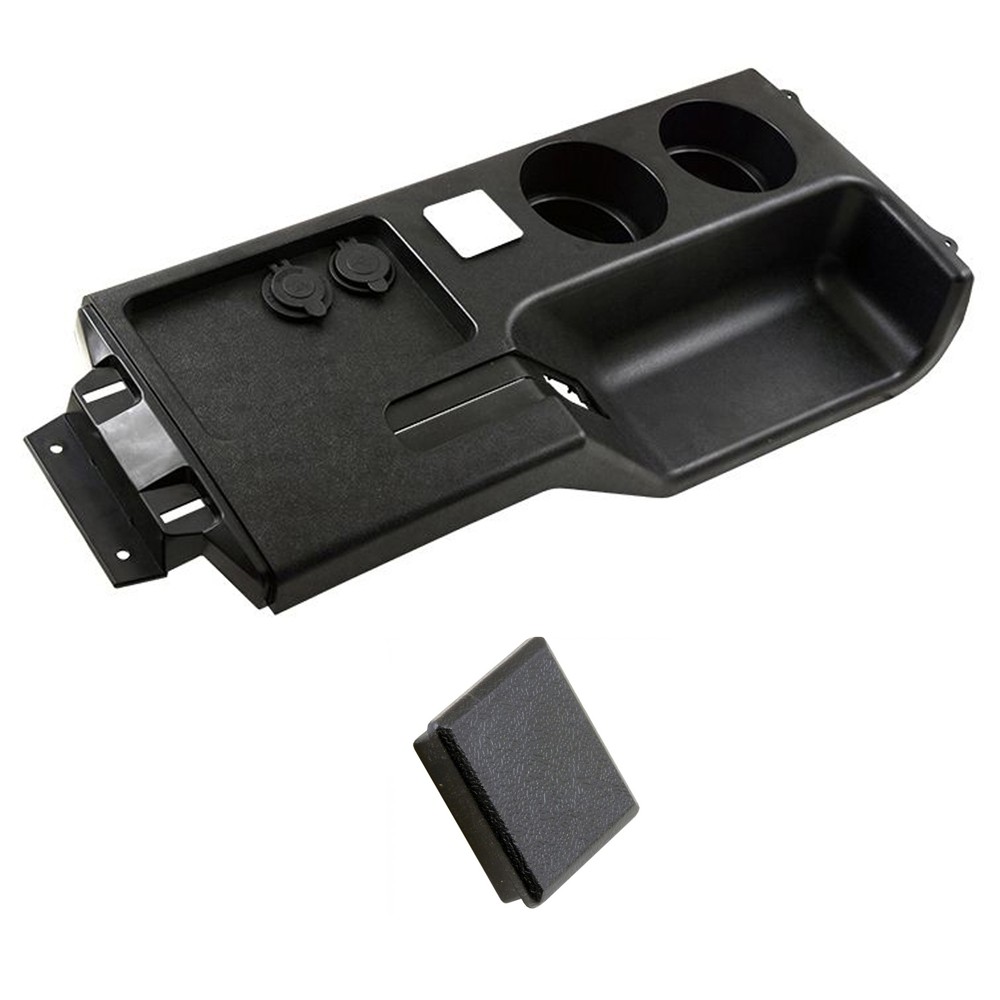 Center Console With Cup Holder Kit Black Mustang 1987-1993