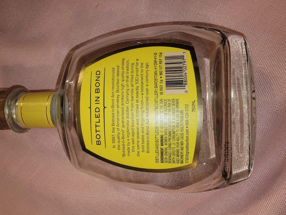 1792 Age Twelve Year Empty Bourbon Bottle Rare Project Bottle