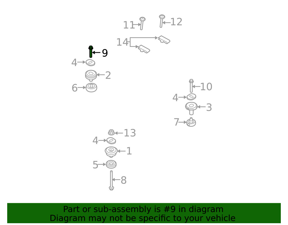 Genuine Ford Mount Bolt N808698-S100