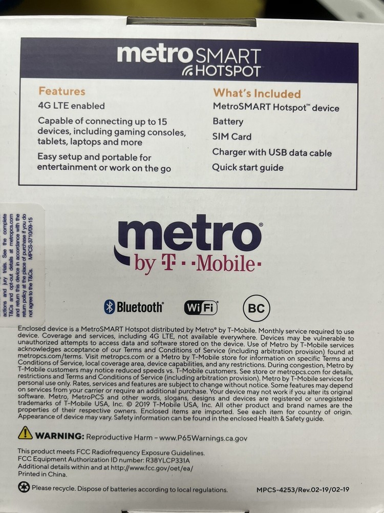 Metro SMART Hotspot NEW not activate
