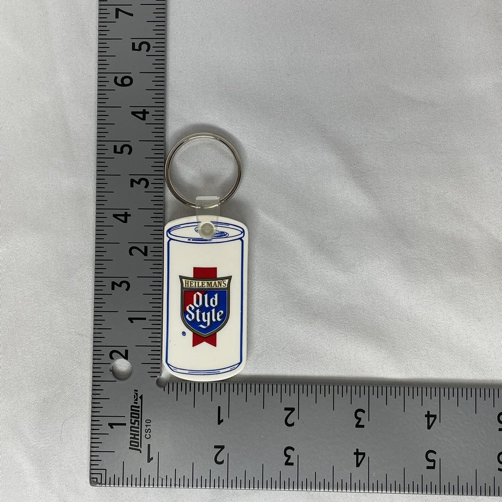 Heileman's Old Style Beer Vintage Bendable Plastic Beer Can Shape Keychain