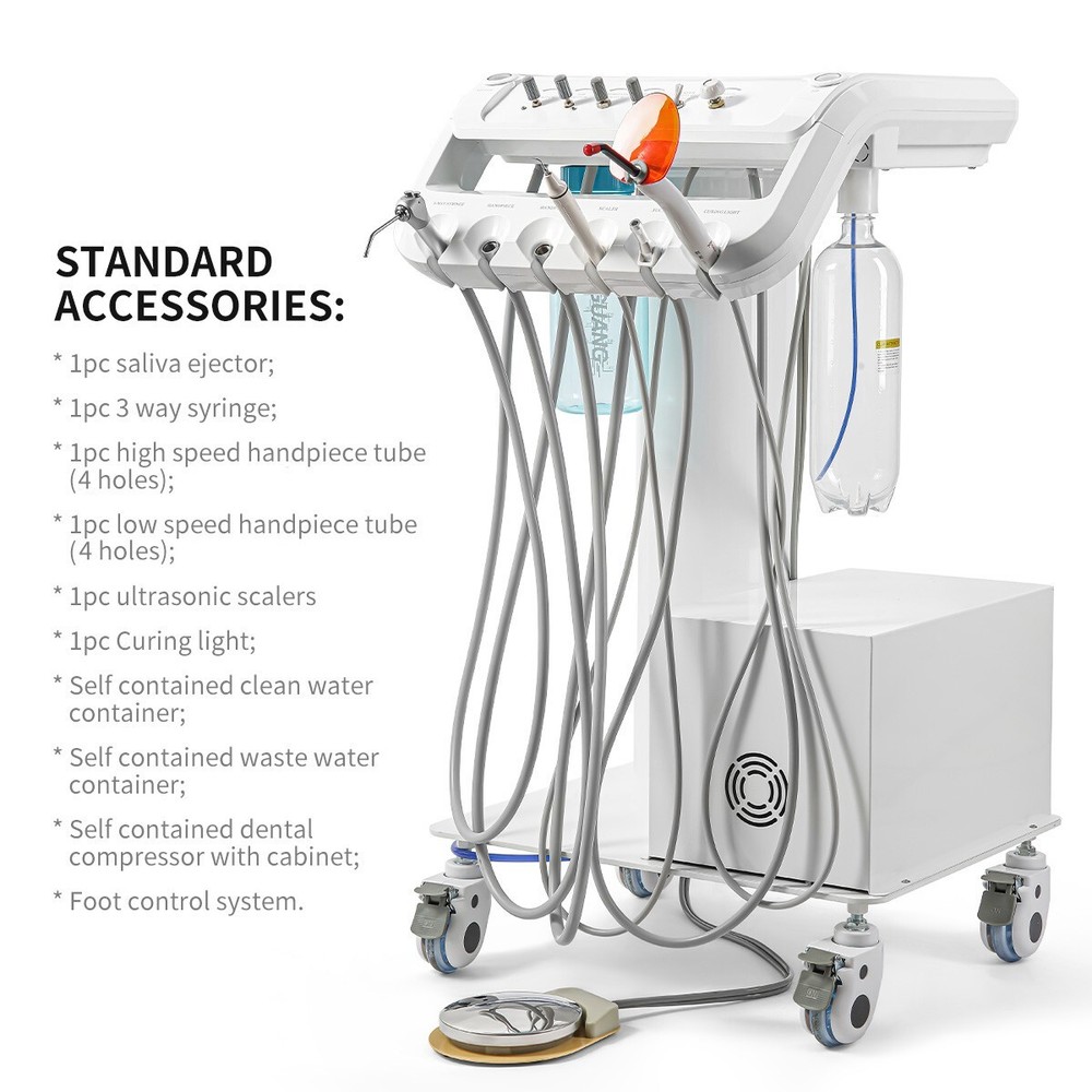 Dental Unit Chair Computer Controlled DC Motor +Stool /Moblie Delivery Unit