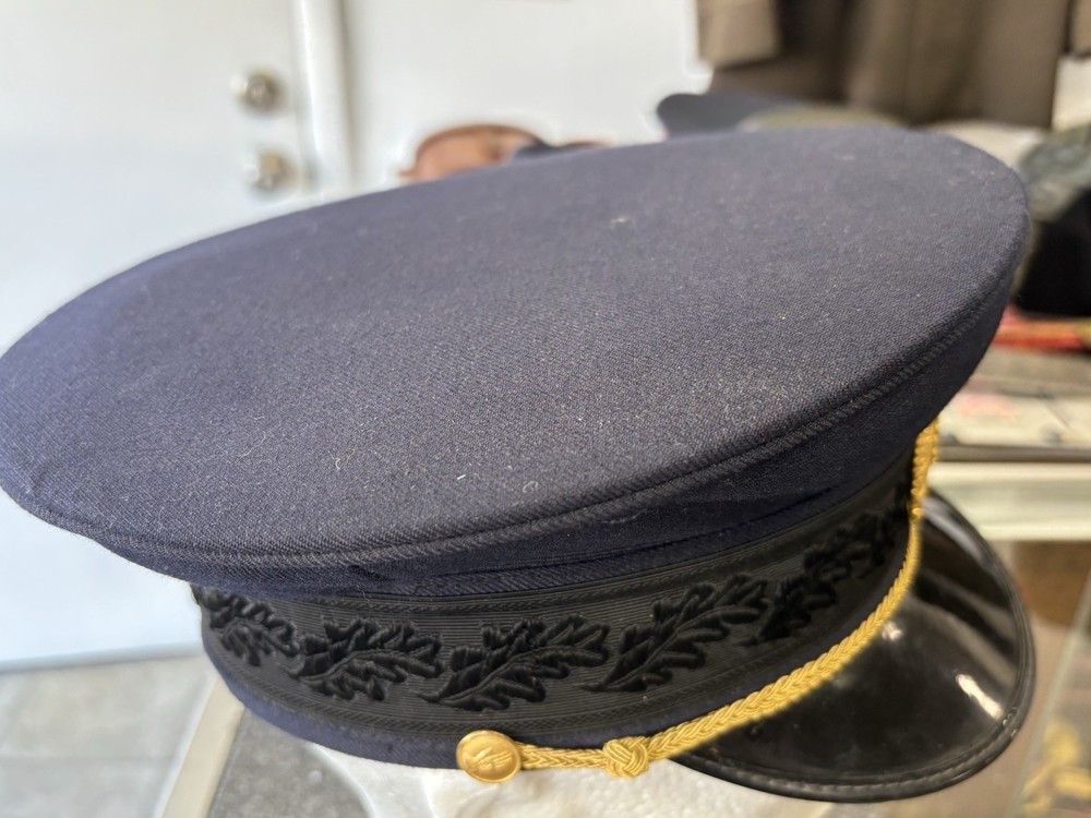 Danish Air Force Officers Blue Wool Visor Hat