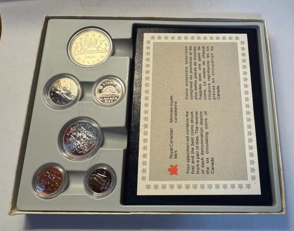 1984 Canada 6 coin Specimen Set w/ RCM PKG & COA