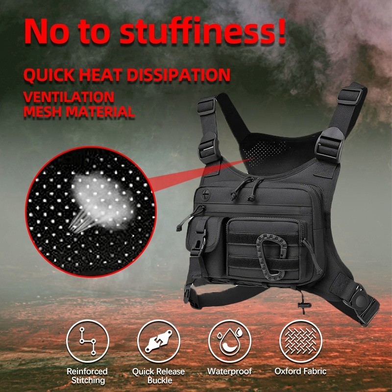 Multifunctional Adjustable Vest Waterproof Chest Bag