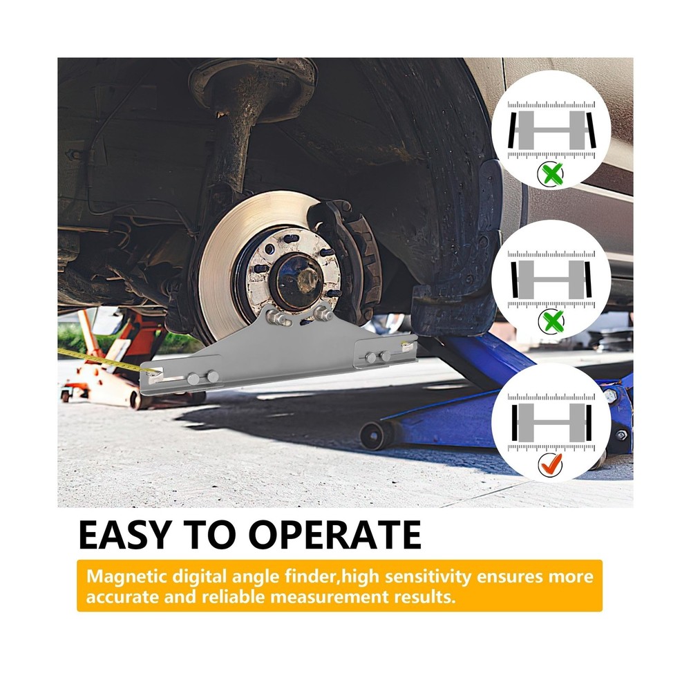 Toe Alignment Tool with 2 Tape Measures & Digital Angle Finder