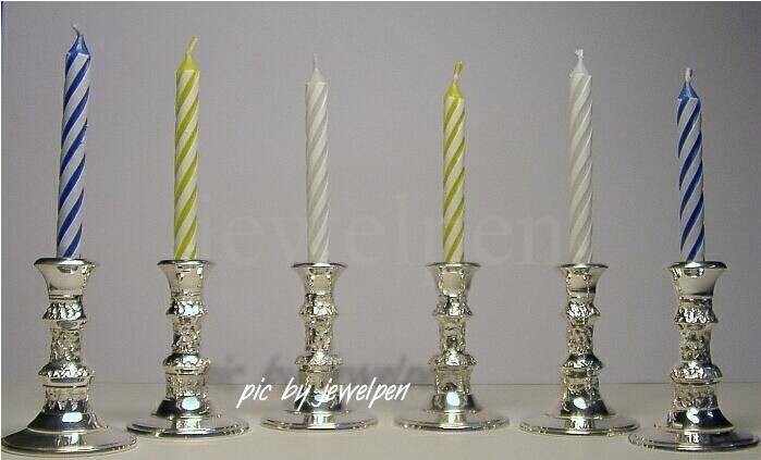 Small Birthday Candle Holder Silver Plated