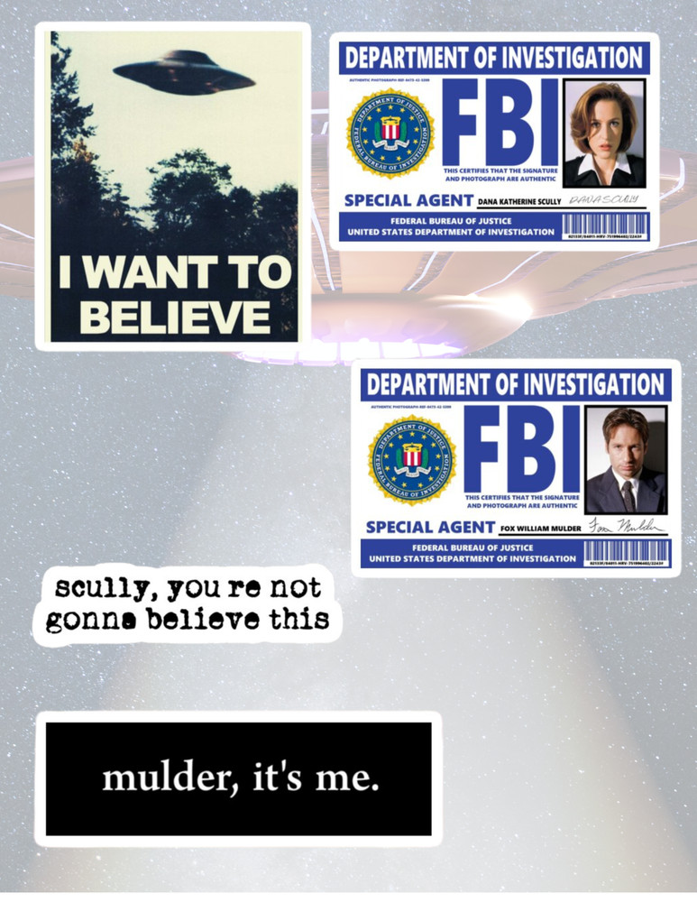X - Files 5pc 90's Sticker Pack