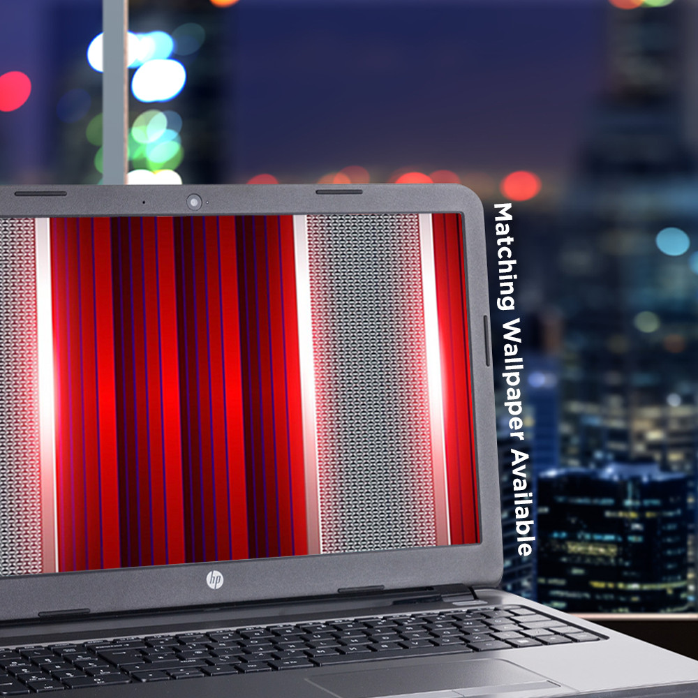 Universal Laptop Skins Wrap for 14" - Red Metal Pattern Screen