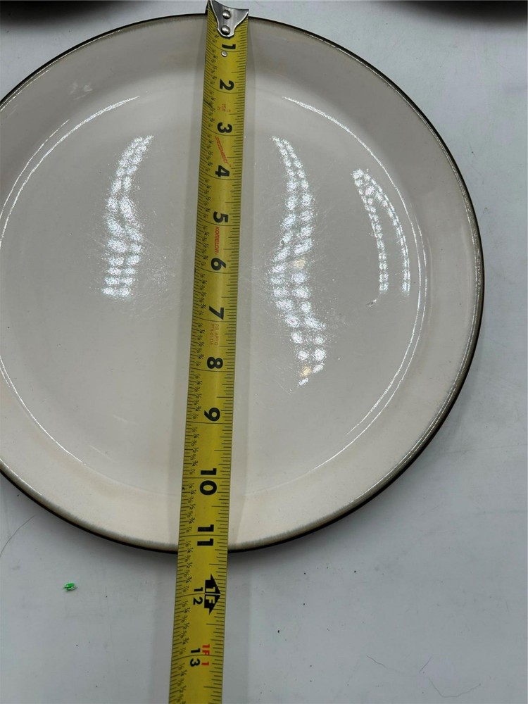 3) SANGO BLACK DINNER PLATES *SOME UTENSIL MARKS*