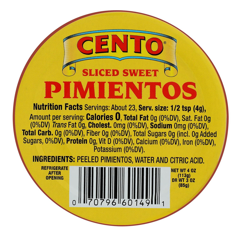 Sliced Pimentos, 4 Oz