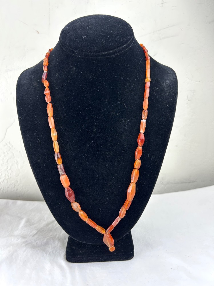 Ancient Bactrian Banded Agate and Carnelian Beads