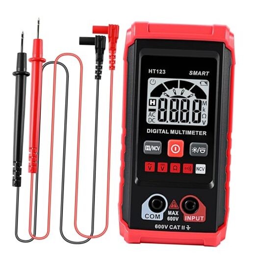 HT123 Digital Multimeter, Automatic AC DC Voltmeter, Non Contact Voltage