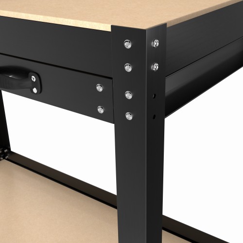 KA 63" Tools Cabinet Tool Storage Workshop Table with Drawers and Pegboard