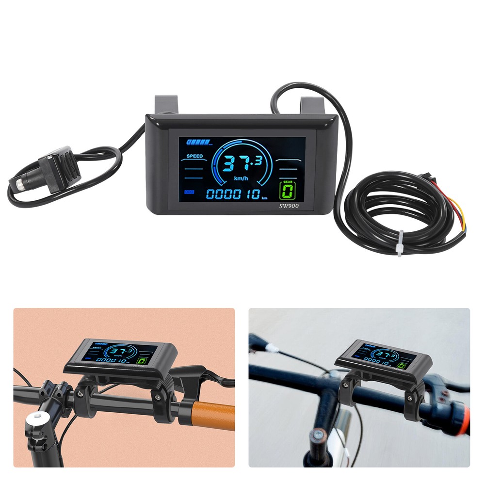 Electric Bicycle Display Screen Rectangle E-Bike Multicolor LCD Display Screen