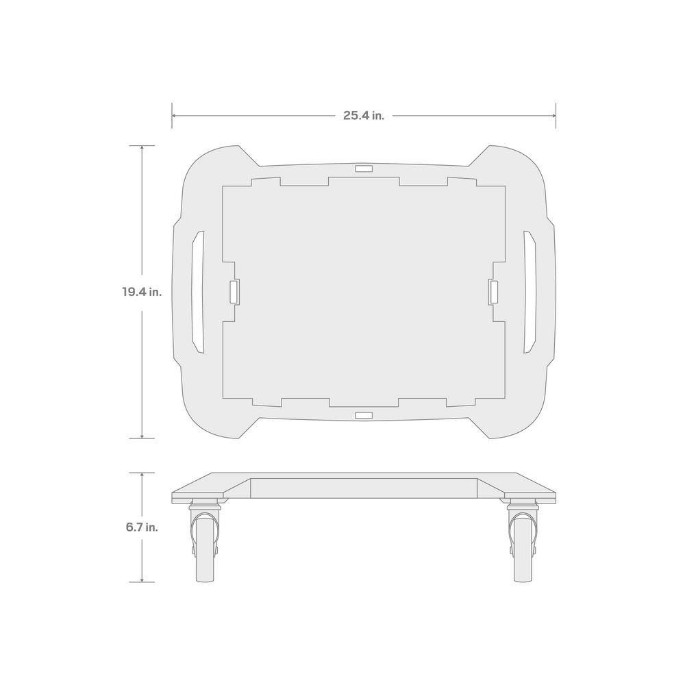 Stacking Tool Cart Dolly 25.4 In.