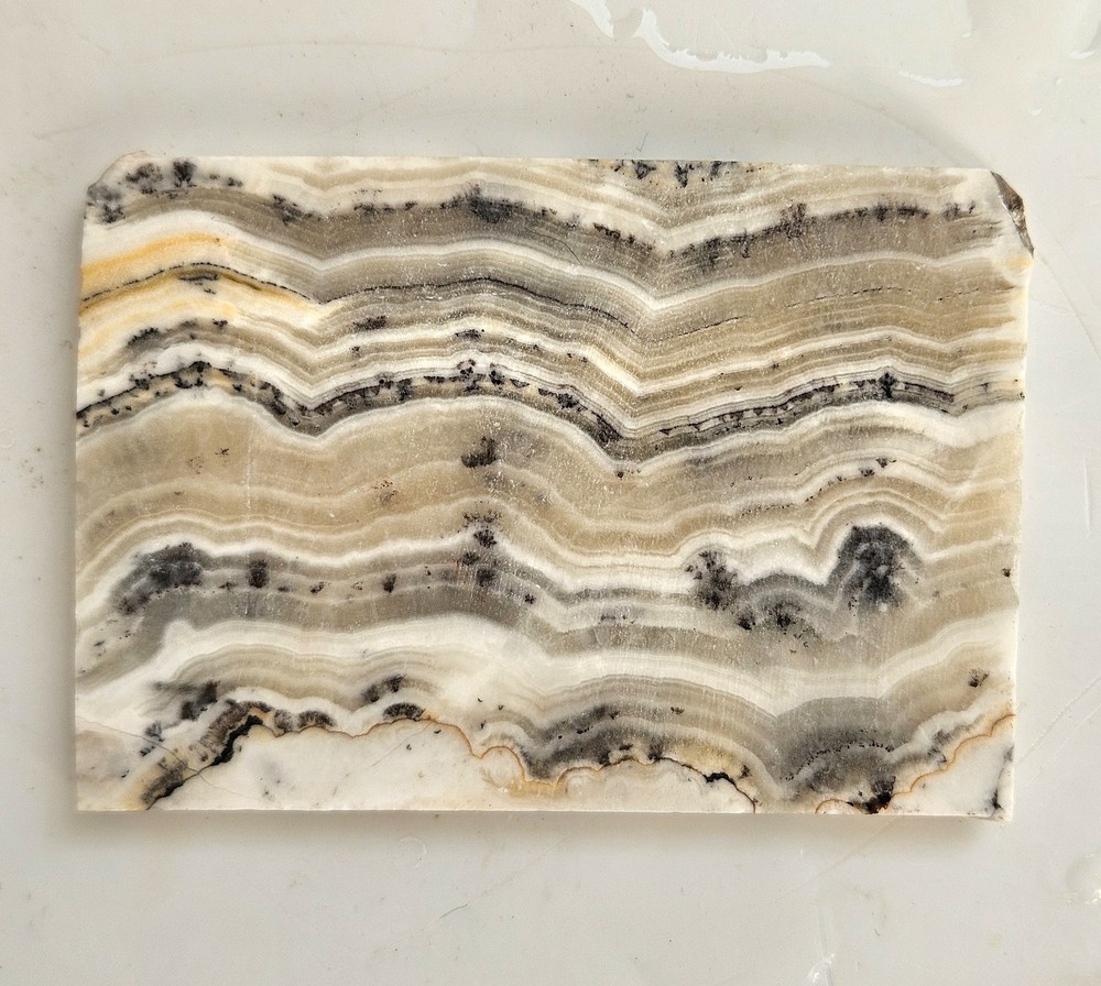 Silver Onyx Lapidary Slab 61 Grams