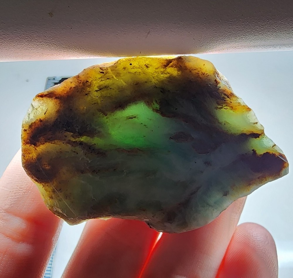 154ct AAA Peruvian Blue Opal Lapidary Rough with Dendrites - GEMMY ROUGH