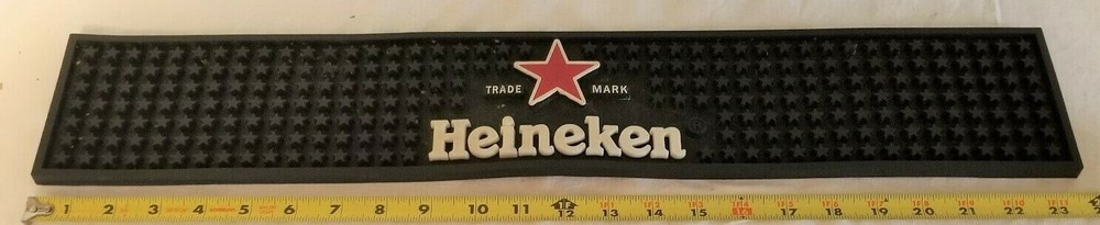Heineken 24" Rubber Bar Rail Spill Mat