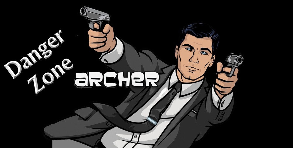 Archer Danger Zone High Gloss License Plate