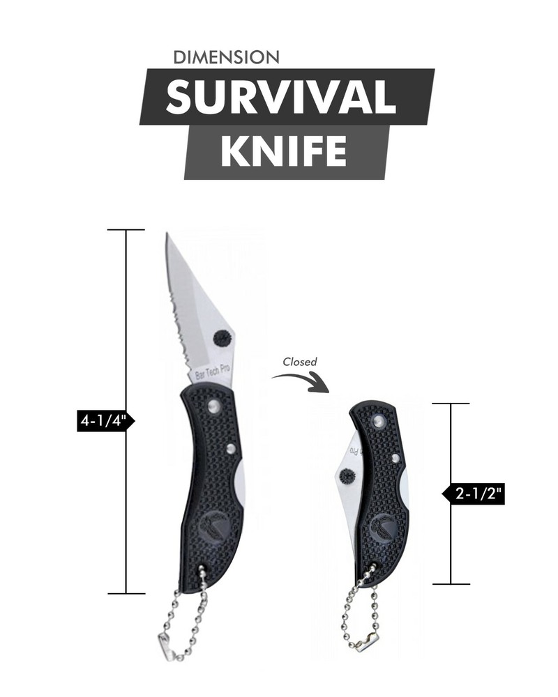 Bartech Pro Small Mini Half-Serrated Key Chain Pocket Knives, 10 Pack