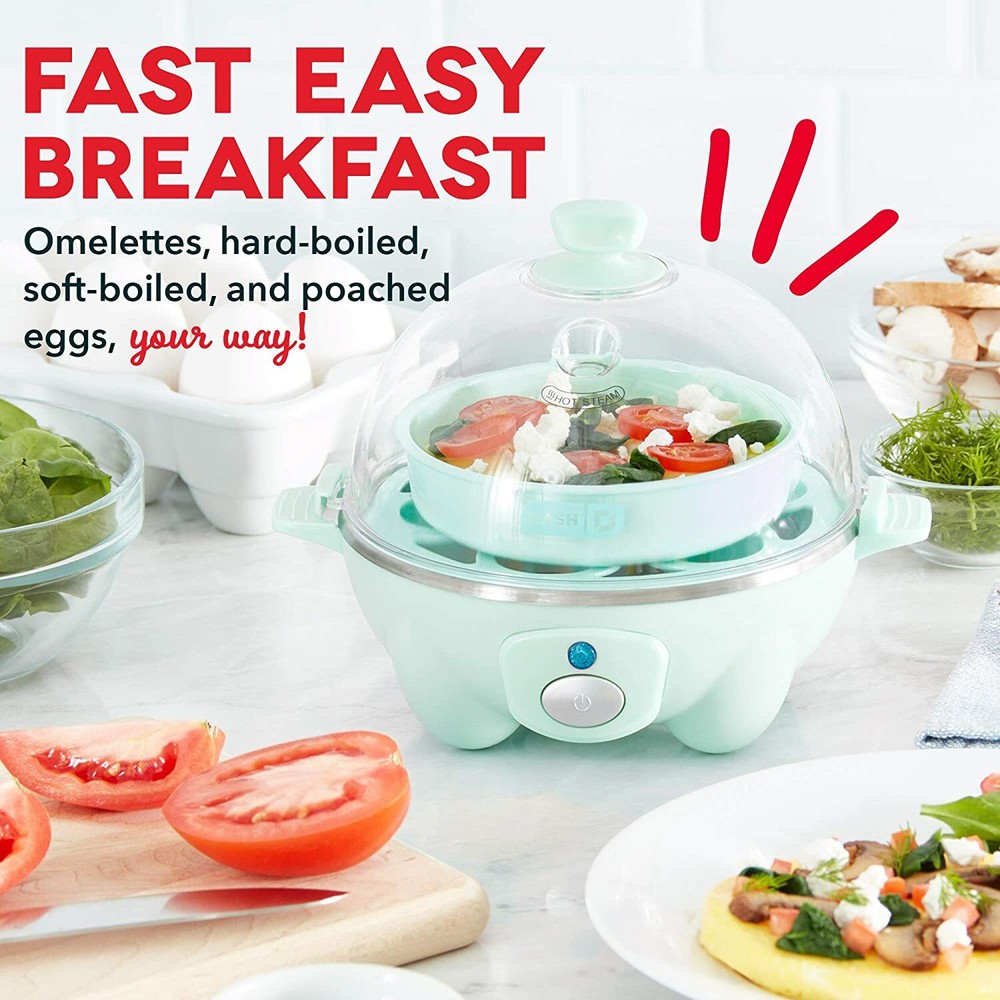 6 Capacity Electric Egg Cooker - Hard Boiled, Poached & Scrambled Eggs-auto off