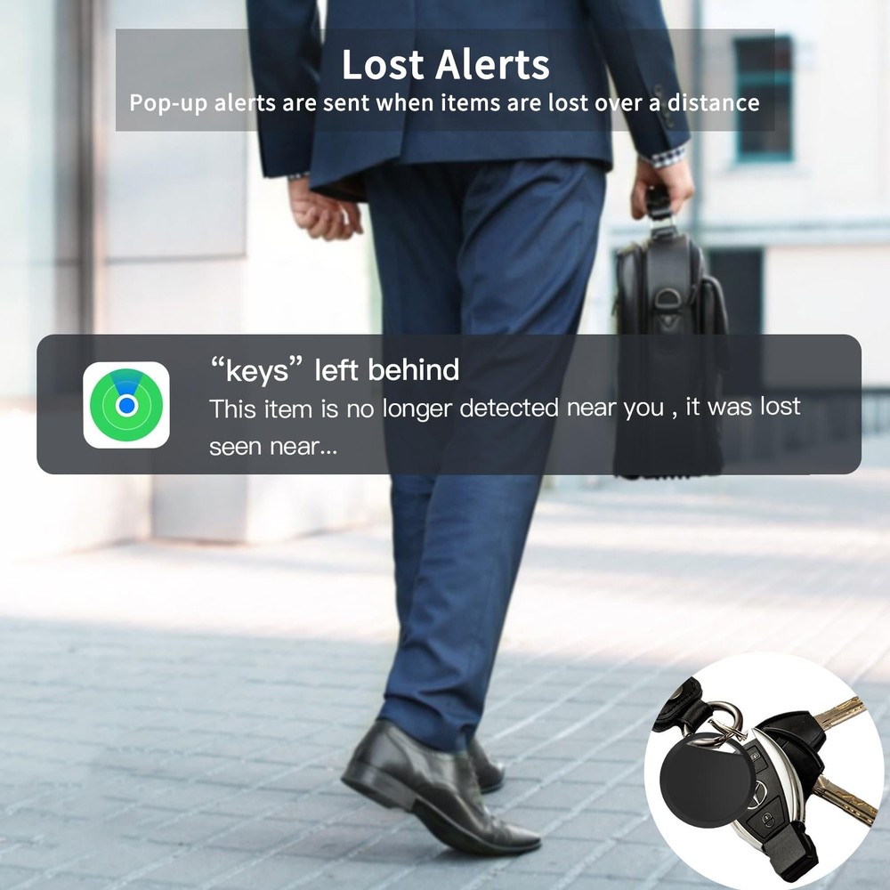 Air Tracker Tags 4 Pack Smart Tag Bluetooth Trackers Work with Apple Find My ...