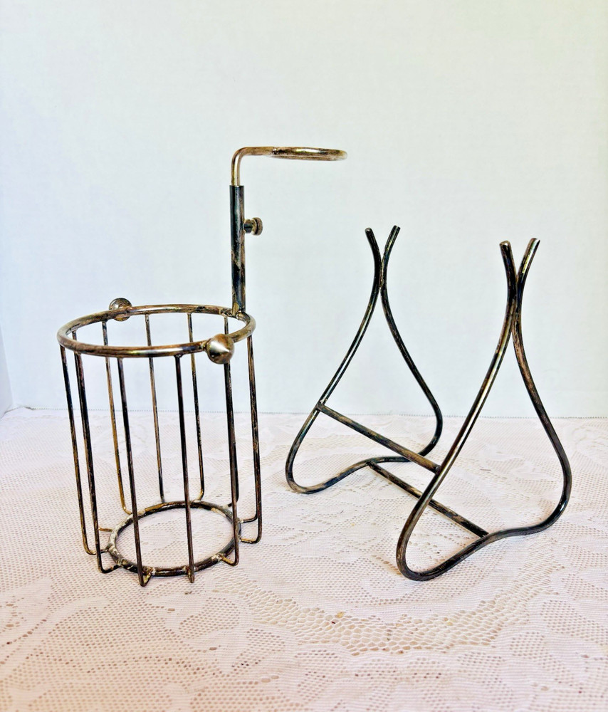 Antique Gorham Silver Plate Wine Bottle Holder Pourer Adjustable Handle