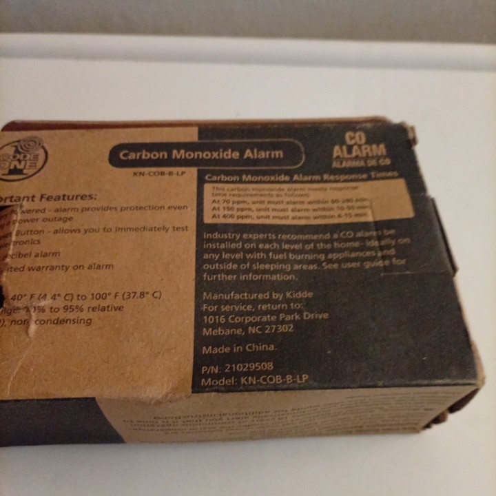 Kidde Code One Carbon Monoxide Detector, Battery Powered, CO Detector