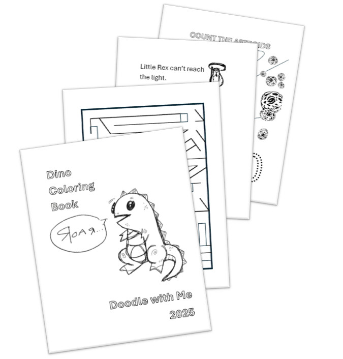 DIGITAL CONTENT- 2025 Merrick Dinosaur 30 Page Activity Book - PRINTING REQUIRED