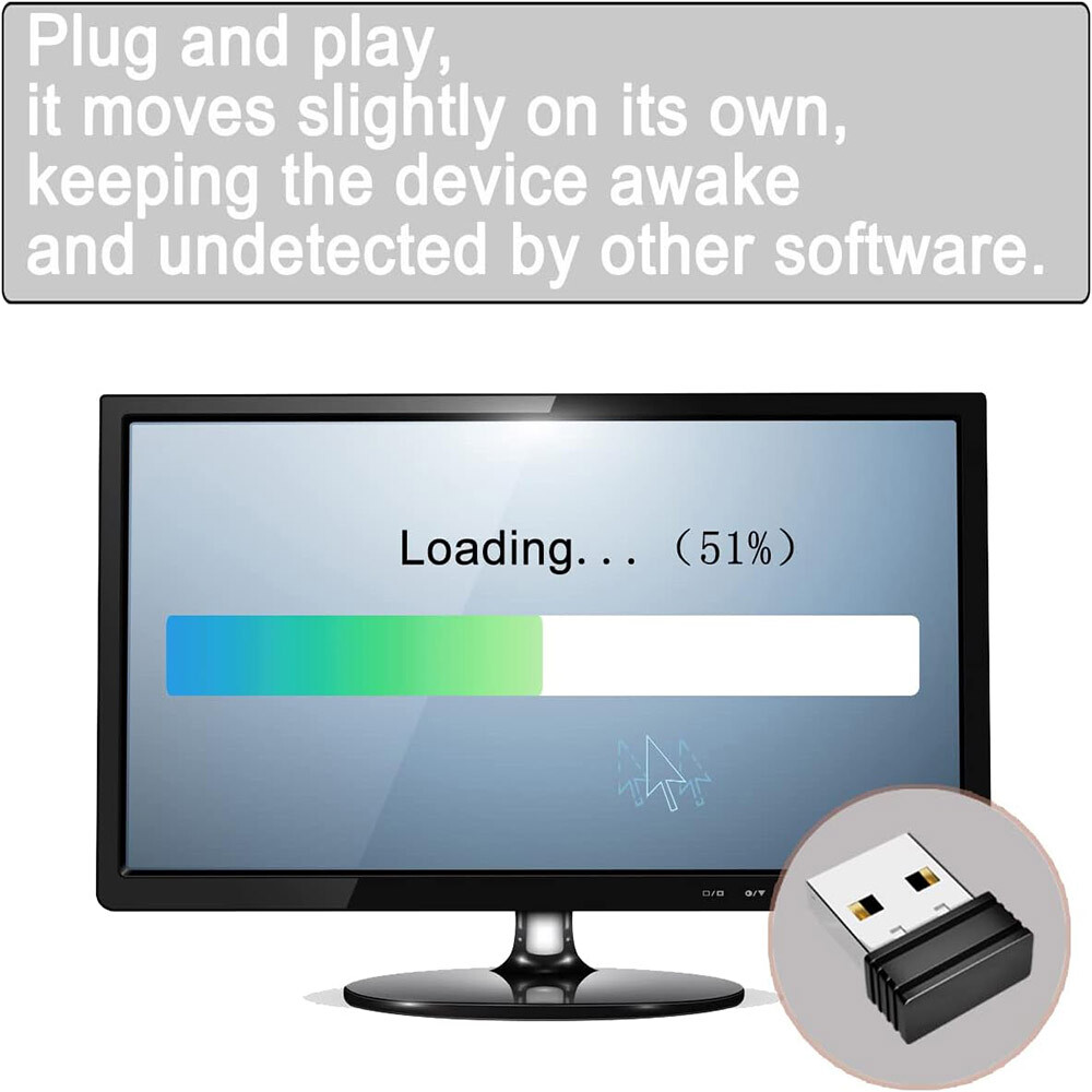 1× Mouse Mover Device Mouse Jiggler Mouse Receiver Work from Home Essentials