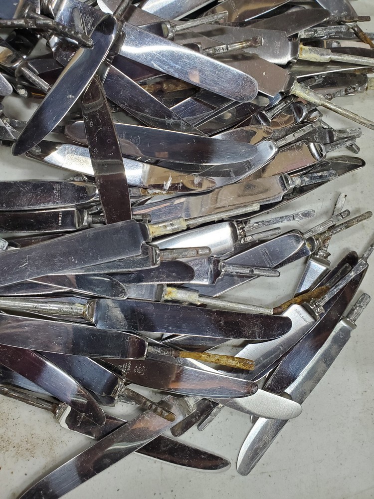 150=STAINLESS DINNER KNIFE BLADES FOR CRAFTING