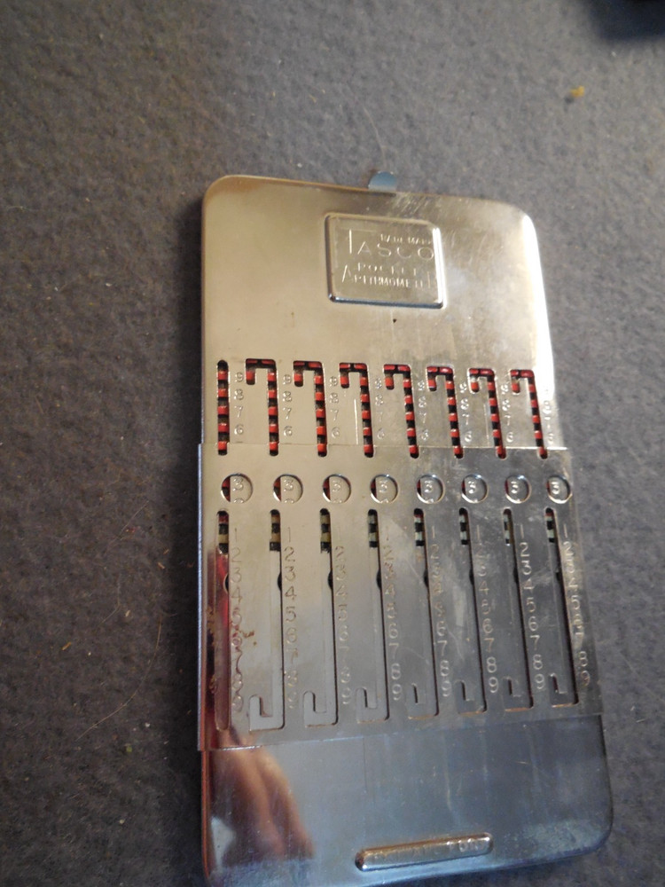 DD3 Tasco Arithmometer Early Hand Held Adding Machine, No Stylus.