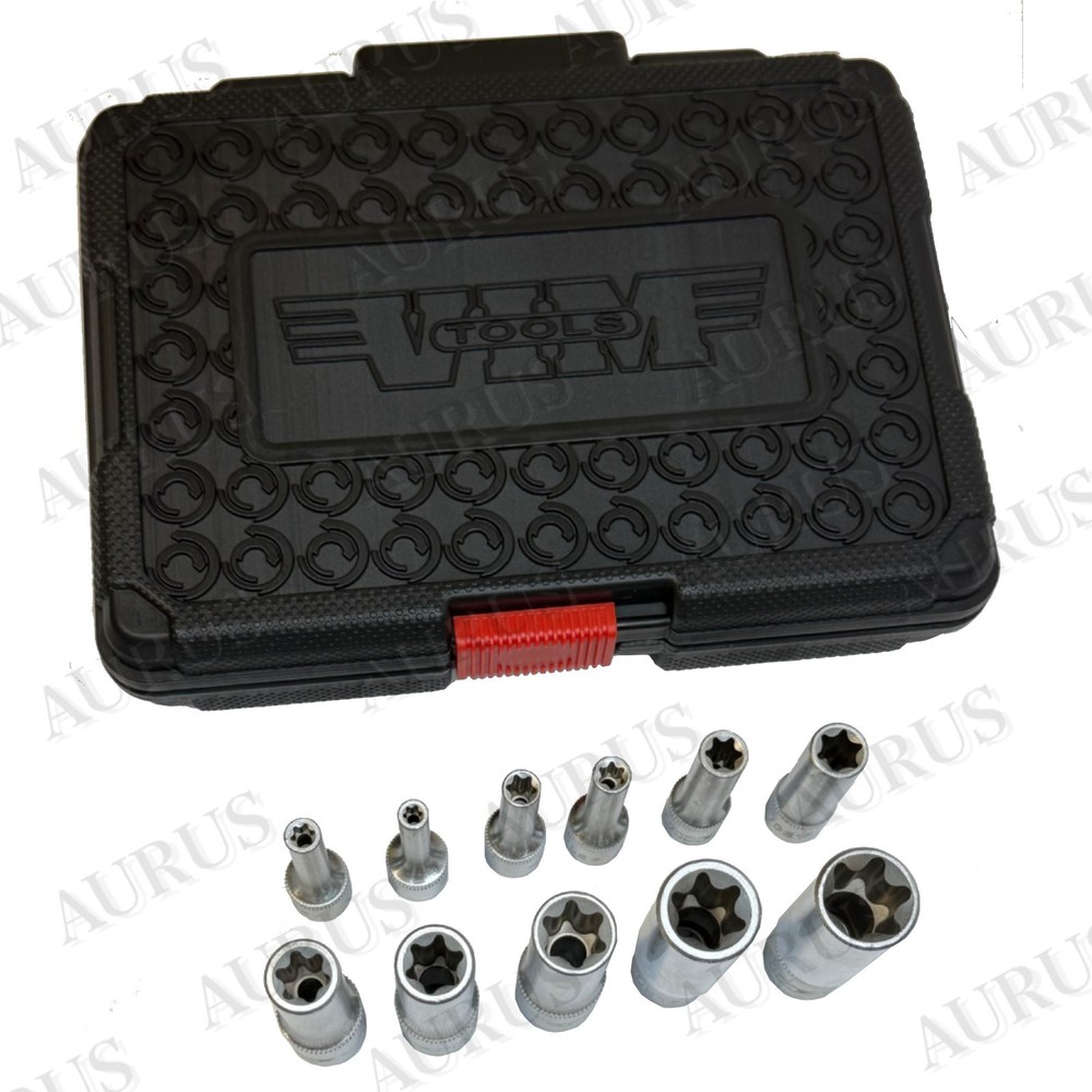 Brand New VIM Tools VDE418 11pc Deep External Torx Socket Set E4-E18 1/4" & 3/8"