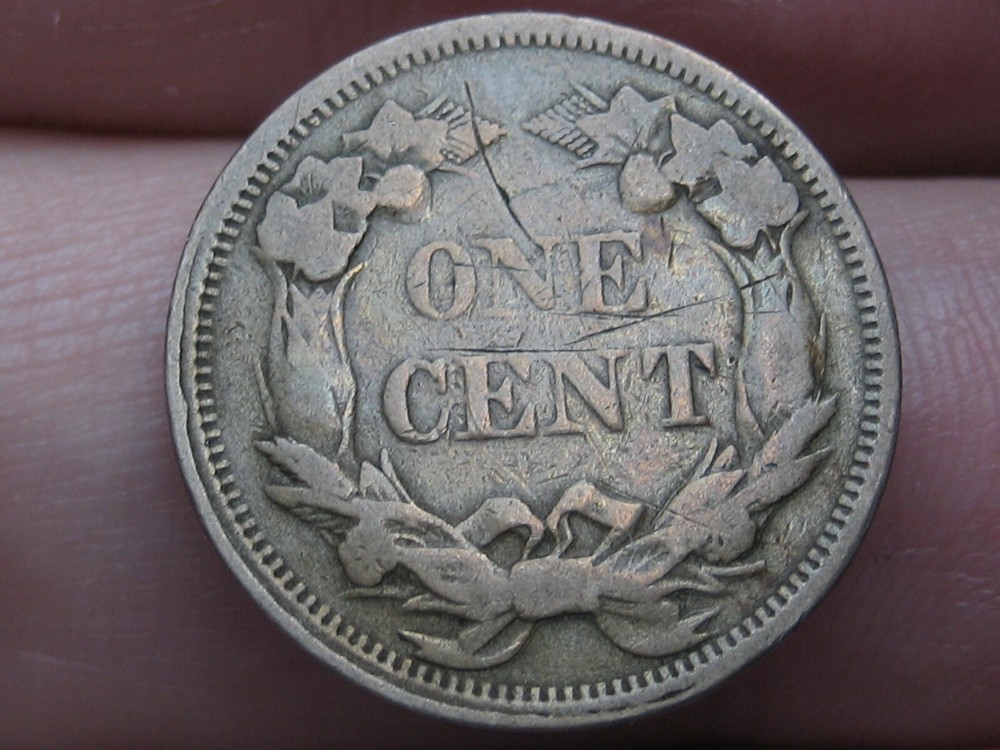 1858 Flying Eagle Penny Cent- Small Letters, Fine/VF Details
