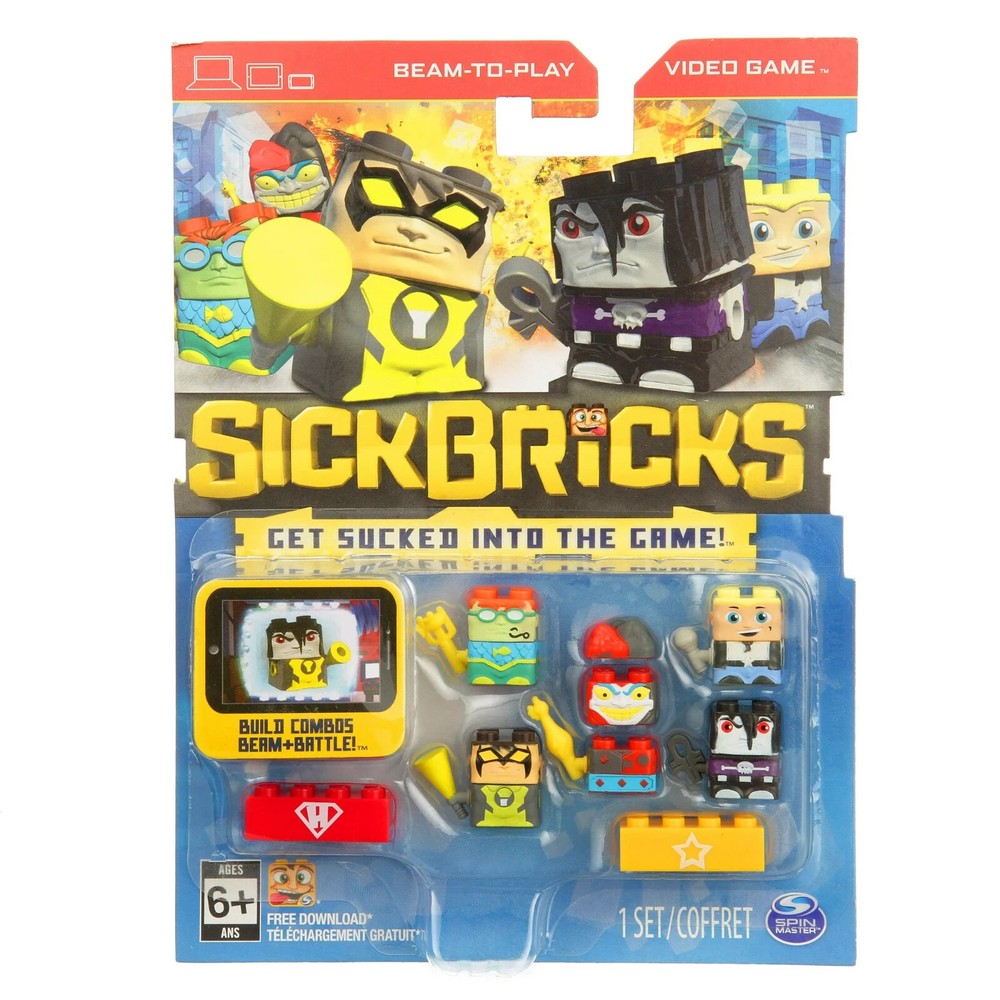 Spin Master Sick Bricks Mini Figures "Get Sucked Into The Game"